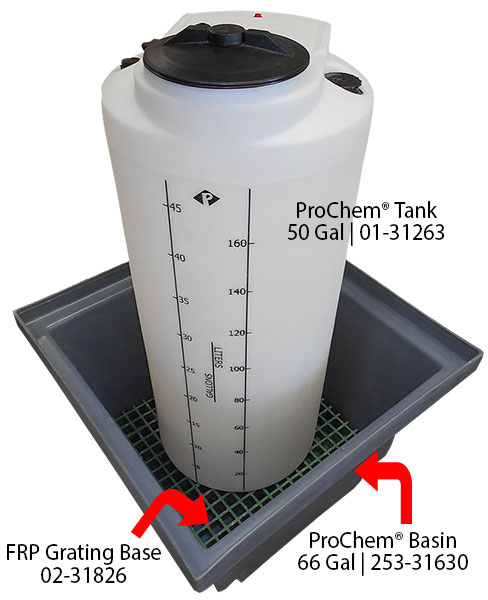 ProChem® Basin with FRP Grating and ProChem® Tank