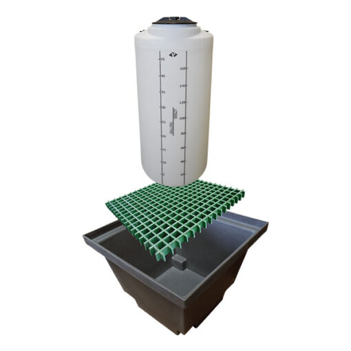 ProChem® Tank 50 Gallon with Basin 60 gallon size with FRP Grating