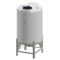 ProChem® Cone Bottom Tank 500 Gallon with Stand